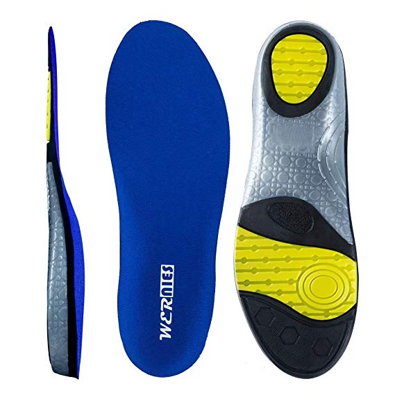 WERNIES Sneaker Inserts Neutral Arch Support Sports Shoe Insole Performance Running Shoe Inserts
