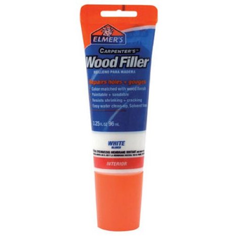 Elmer's E855 Carpenter's Wood Filler, 3.25-Ounce Tube, White