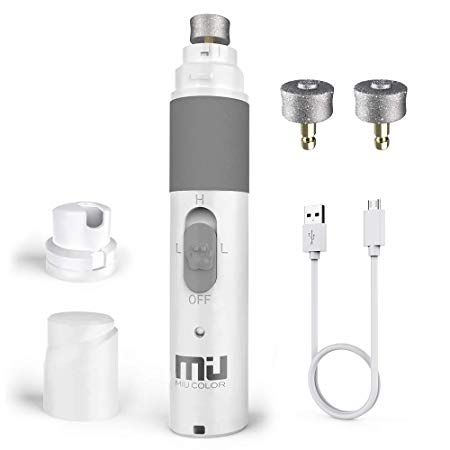 MIU COLOR Dog Nail Grinder, Rechargeable Electric Pet Nail Grinder, 2-Speed Powerful Pet Nail Trimmer Clipper, Painless Grooming Smoothing Nail Clipper Nail Drill for Small Medium Large Dogs Cats