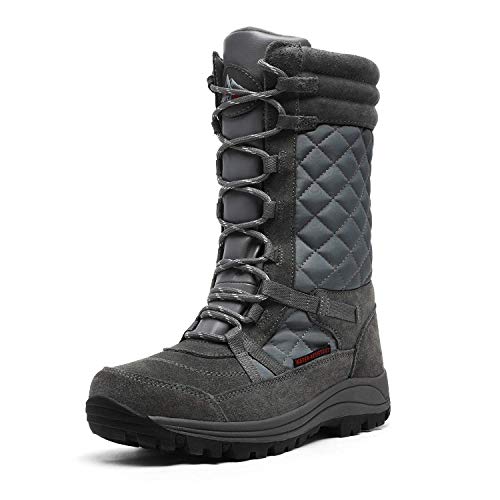 NORTIV 8 Women's Mid Calf Lace up Insulated Winter Snow Boots