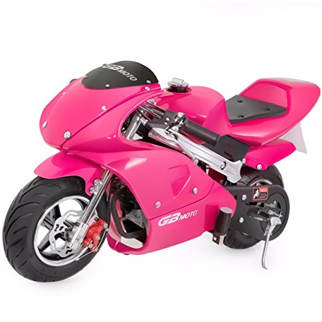 4-Stroke 40CC 1.2L Gas Pocket Bike Mini Motorcycle EPA, Pink (NO CA)