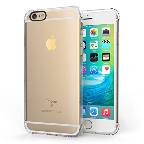 Centopi iPhone 6 / 6S TPU Gel Case [Air Bumper] Transparent Cover - Clear