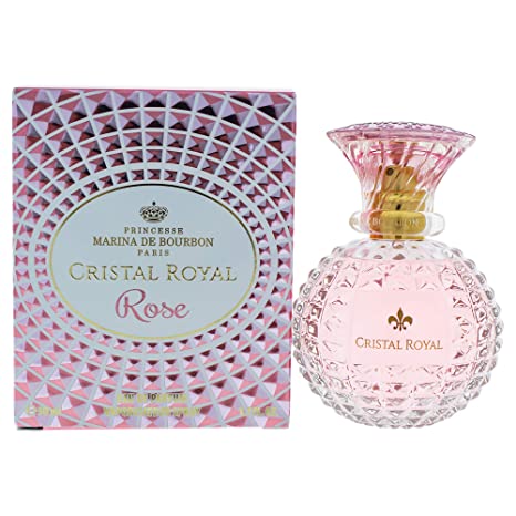 Cristal Royal Rose by Princesse Marina de Bourbon | Eau de Parfum Spray | Fragrance for Women | Floral and Fruity Scent with Notes of Rose, Lemon, and Pear | 50 mL / 1.7 fl oz