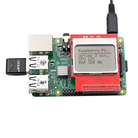 SunFounder Raspberry Pi CPU/RAM Display 5110 Mini LCD 84*48 PCD8544 Shield For Model B /B