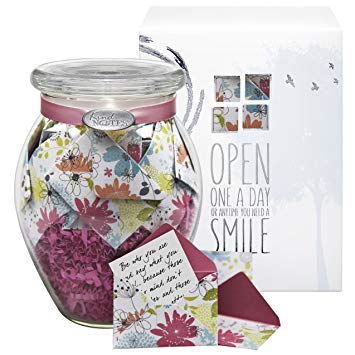 KindNotes Glass Keepsake Gift Jar of Messages for Condolences, Bereavement, Passing, Loss, Funerals | Sympathy Messages - Refreshing Floral