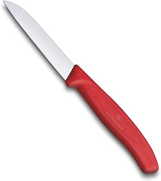 Victorinox "Swiss Classic Paring Knife Straight Edge with 8 cm Blade, Stainless Steel, Red, 30 x 5 x 5 cm