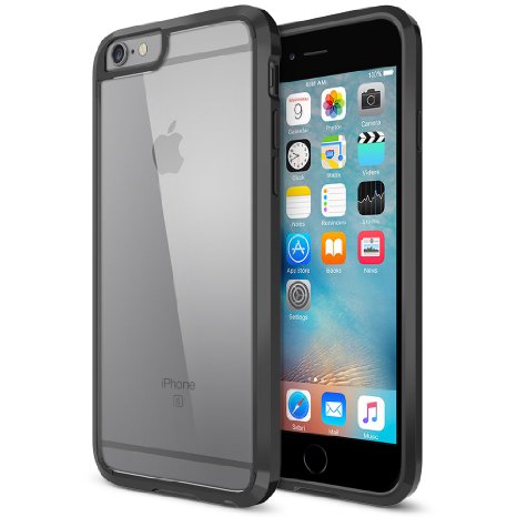 iPhone 6S Case Trainium Clear Cushion Premium Clear Hard Back Panel  TPU Bumper for Apple iPhone 6 2014  iPhone 6s 2015 - Shock Absorbing  Scratch Resistant Frame Cover Case - Jet Black