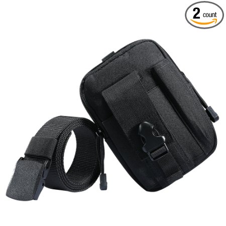 Multipurpose Pouch Tactical MOLLE EDC Pouch Collocation Automatic Buckle Nylon Tactical Belt Utility Gadget for IPhone 6s Samsung Galaxy S7 Note5 and More