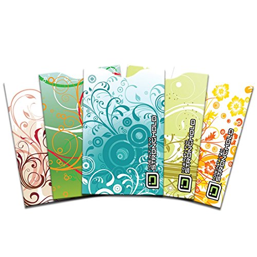 RFID 5-Pack Secure Sleeves Swirl Collection - Designer Sleeves - RFID Blocking Protective Sleeves - 5 Credit Card Sleeves - Made in the USA
