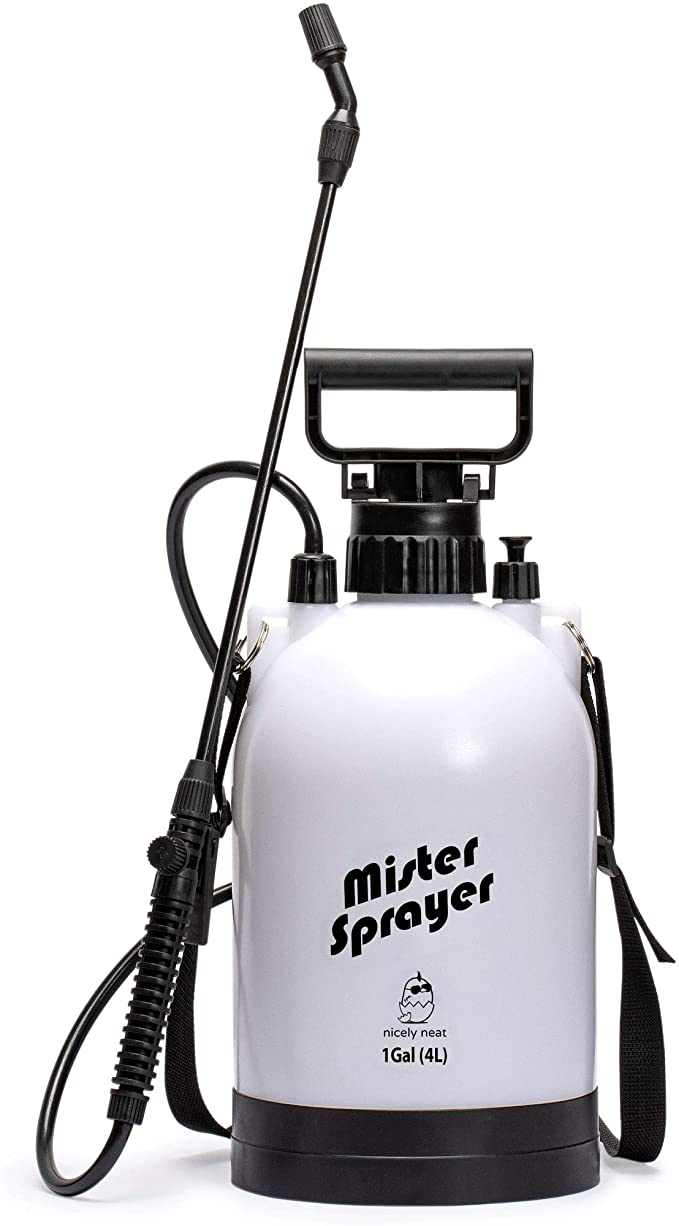 Nicely Neat Water Mister and Pump Sprayer for Plants, Lawns & Gardens - Mr. Mister - Portable and Multi-Purpose Pressure Sprayer, 4 Liters (1.06 Gallon)