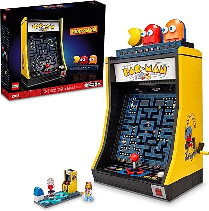 LEGO Icons PAC-Man Arcade Building Kit, Build a Replica Model of a Classic Video Game, Nostalgic Gift Idea for Fans of Retro Video Games and Retro Décor, Includes PAC-Man, Blinky and Clyde, 10323