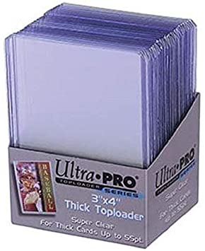 Ultra Pro 25 ct pack 55 POINT TOPLOADER 1.5 mm THICK CARD or Action Packed