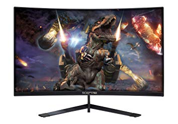 Sceptre 27" Curved 144Hz Gaming LED Monitor Edge-Less AMD Freesync DisplayPort HDMI, Metal Black 2019 (C275B-144RN)