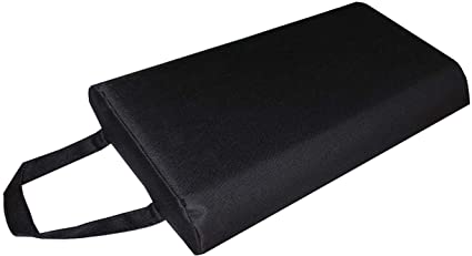 Kneeling Cushion Thick Black Padded - Kneeling Pad (43 x 25 x 5cm) - Memory Foam Insert & Waterproof with Padding and Carry Handle for Gardening, Mechanic Works, Meditation, Gym, Baby Bath and More