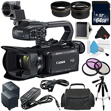 Canon XA11 Compact Professional Camcorder - Full HD with HDMI and Composite Output - Bundle with 64GB Memory Card   More