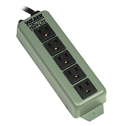 Tripp Lite 5 Outlet Waber Switchless Industrial Power Strip, 6ft Cord with 5-15P Plug (602)