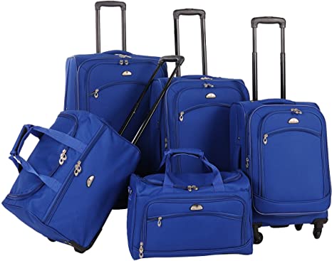 American Flyer Luggage South West Collection 5 Piece Spinner Set, Cobalt Blue, One Size