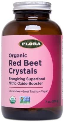 FLORA - Organic Red Beet Crystals, Highly Soluble, Nitric Oxide, 7 Oz
