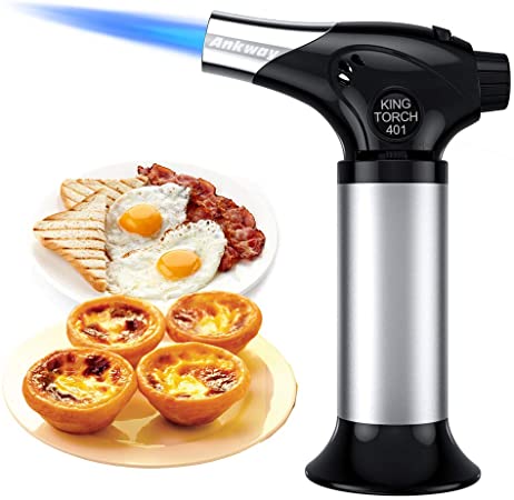 Ankway Soplete de Cocina Recargable, soplete Gas butano Profesional antorcha de Cocina, soplete Cocina butano para cocinar Alimentos y Creme brulée, panadería y BBQ-butano no Incluido