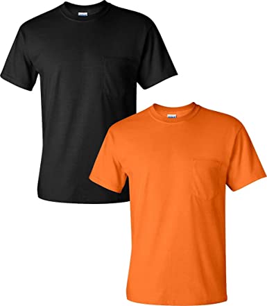 Gildan Men's Ultra Cotton Adult T-Shirt with Pocket, 2-Pack