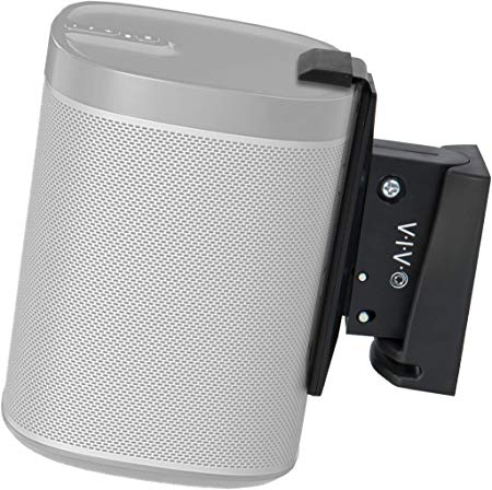 VIVO Black Single Speaker Wall Mount Designed for SONOS Play 1 Bracket | Adjustable Mounting for 1 Play:1 Audio Speaker (MOUNT-PLAY1B-1)