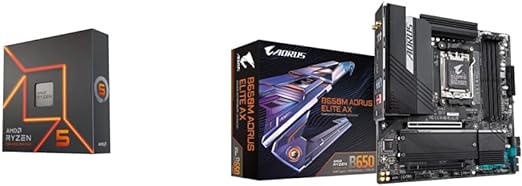 AMD Ryzen 5 7600X   GIGABYTE B650M AORUS ELITE AX Motherboard