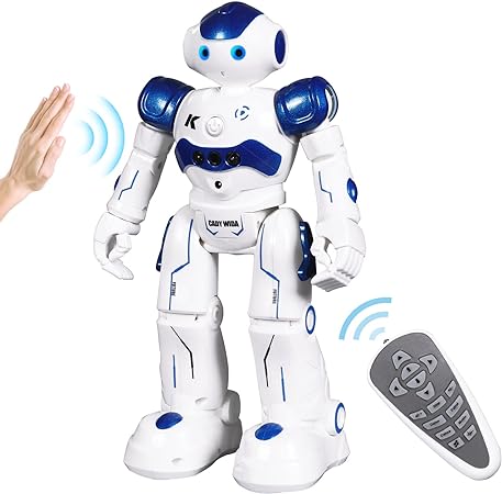 Remote Gesture Control Robot, RC Programmable Smart Toy Model for Kids, Birthday Gift, Interactive Walking Singing Dancing Sliding for Kids Boys Girls (Blue)