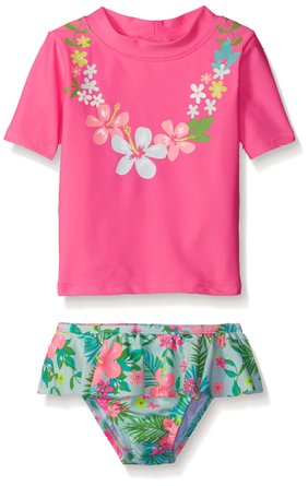 Carter's Girls' Lei Short Sleeve Rash Guard Set