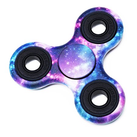 Lizber Fidget Spinner, Best Hand Spinner for Fidgeters, Anti-Anxiety Tri-Spinner Fidget Toy with Smooth Finished, Stress Reducer Toy for ADHD, ADD, Autism, and Killing Time - Camouflage Starry Sky