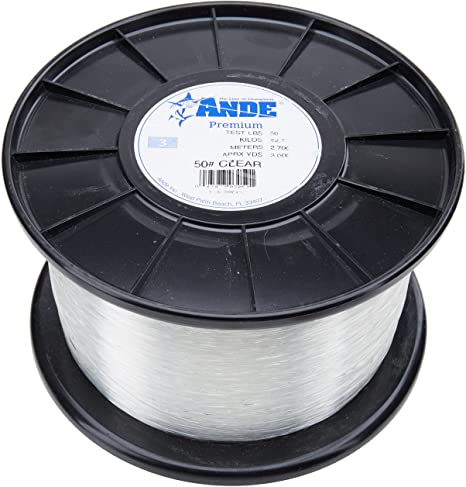 Ande Monofilament Line (Clear, 15 -Pounds Test, 1/4# Spool)