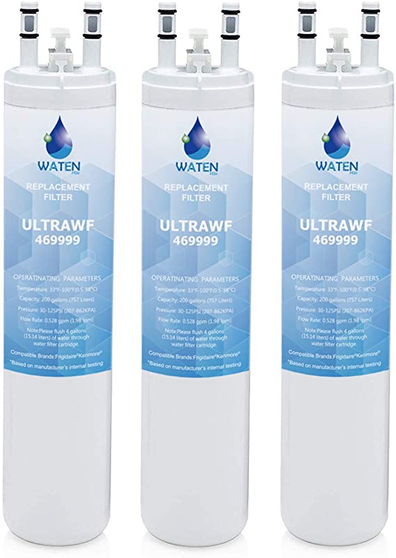 WATEN H2O ULТRAWF Compatible Refrigerator Water Filter Replacement Pure Source Ultra, White 9999, 3PACK