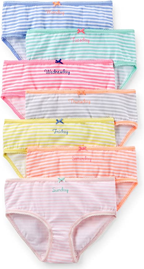 Carter's Girls' 7-Pack Print Days Underwear