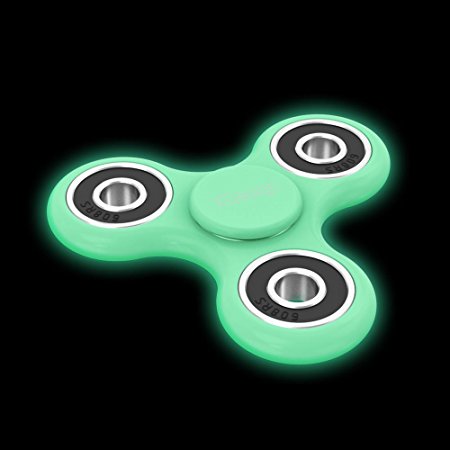 XDesign Fidget Spinner Figit Focus Toy, Stress Reducer Hand Spinner Finger Toy for Kids and Adult, Easy Flick and Spin, Good for School, Work, Perfect For ADHD, ADD, Anxiety, Autism - Glow in Dark