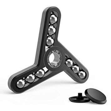 EDC Hand Spinner Tri Fidget Toy, Ultra Durable Build 2-5 Mins Spinning Ceramic Bearing Office Stress Reducer Relieve Anxiety and Boredom - Great Gift for ADHD and ADD