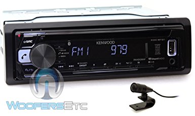 Kenwood KDC-BT21 In-Dash 1-DIN CD/MP3 Car Stereo Receiver with Bluetooth and Front USB Input