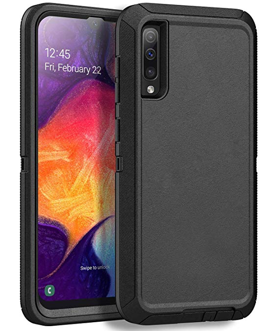 MXX Heavy Duty Case for Samsung Galaxy A50 - (No Screen Protector) Drop Protection Tough Case for Galaxy A50 (Black)