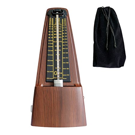 CANTUS Mechanical Metronome Wood Grained Loud Sound / High Precision / No batteries Needed / for Piano / Guitar / Violin / Drum and Other Instruments (Tower design)