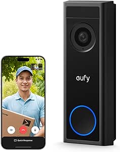 eufy Security Video Doorbell Camera Wireless C30, Live Video Call, 2K FHD, Battery Powered, 16:9 Wide View, Easy Installation, Human and Motion Detection, HomeBase S380 Compatible, No Monthly Fee