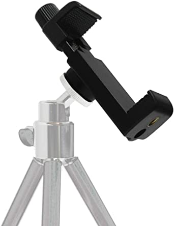 Universal Cellphone Tripod Mount Adapter/Smartphone Clamp/Phone Holder Clip Compatible with iPhone/Samsung/Huawei and More Phones Use on Tripod/Monopod/Selfie Stick/Tabletop Tripod Stand