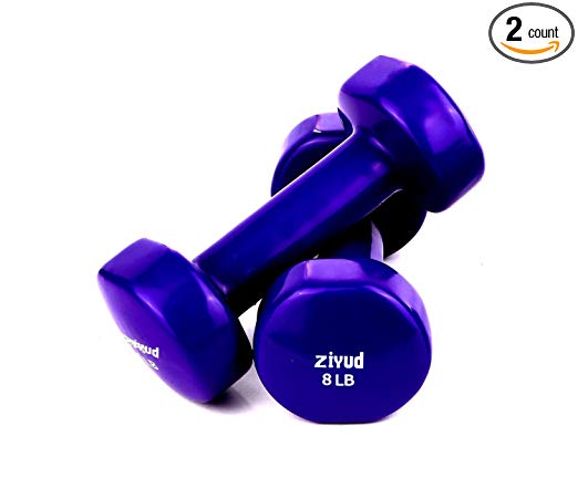 GYMENIST Set of 2 Vinyl Coated Dumbbells, with A Great Non Slip Grip, Choose You Weight Size