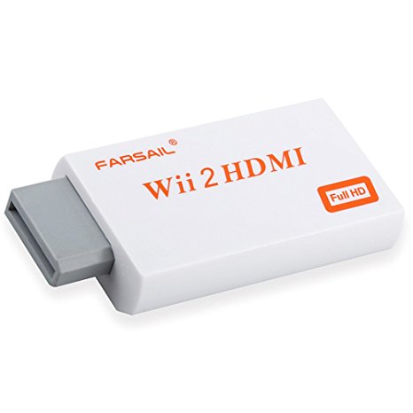 FarSail Wii Adapter to HDMI Converter Output Upscaling Video Audio Converter Adapter Supports All Wii Display Modes