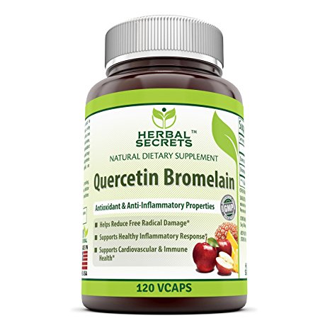 Herbal Secrets Quercetin 800 Mg with Bromelain 165 Mg, 120 Vcaps