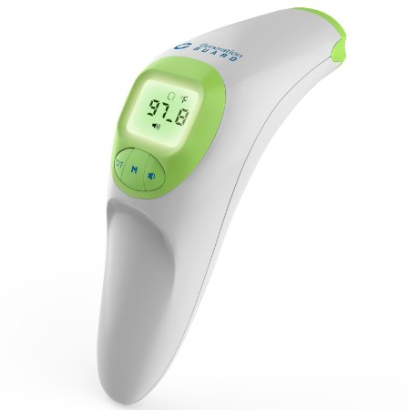 Clinical Forehead Thermometer FDA Approved NEW 2016 release Instant Read Sensor for Digital Fever Measurement Temporal Professional No Touch Readings Baby Adult and Children Best Infrared Scanner