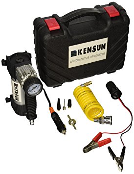 Kensun Portable Travel Heavy Duty Multi-Use Air Pump Compressor/Inflator Kit with Hard Carry-Case