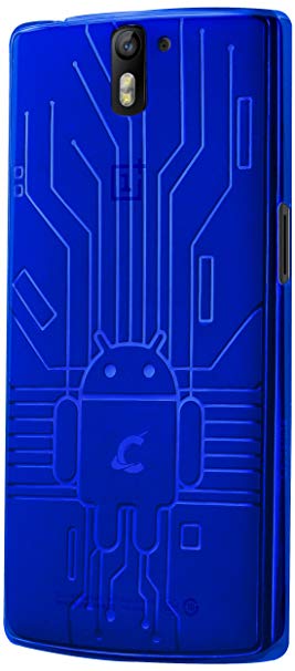 OnePlus One Case, Cruzerlite Bugdroid Circuit TPU Case Compatible for OnePlus One - Blue