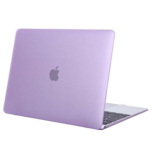 Mosiso Plastic Hard Case Cover for MacBook 12 Inch with Retina Display Model A1534 (Version 2017/2016/2015), Light Purple