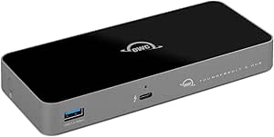 OWC Thunderbolt 5 Hub, 3 x Thunderbolt 5 Ports, USB-A Port, Up to 80/120Gb/s, Up to 3 8k displays, 140 w Power & Charging, Compatible with Mac & PC, Thunderbolt 5/4/3, USB4 & USB-C