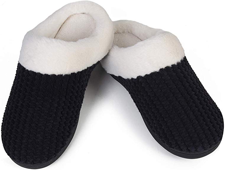 YALOX Slippers for Women Warm Memory Foam Slip on House Shoes Mens Cotton Comfortable Fleece Plush Cozy Home Indoor & Outdoor Bedroom Shoes