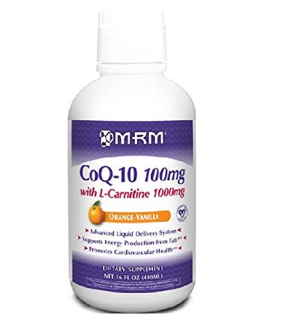 MRM Co-Q10  100 mg W L-CARNITINE 1000 mg Orange-Vanilla Flavor 16oz