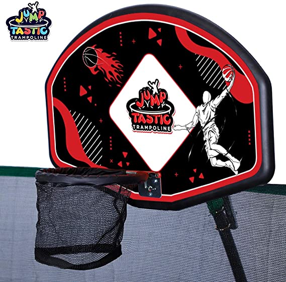 JumpTastic Trampoline Basketball Set/Universal Basketball Hoop/with Pump and Rubber Ball/Next Day Shipping